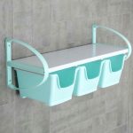 Полка с 3 корзинами BEROSSI Dely maxi, 79,8x32x25,8 см, цвет мята