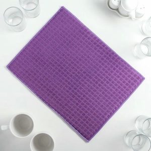 Коврик для сушки посуды Доляна, 30x40 см, микрофибра, цвет фиолетовый