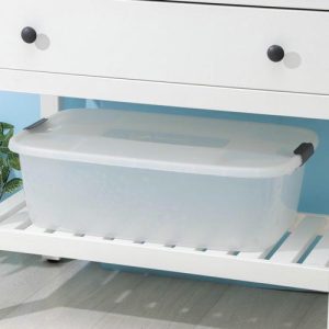 Бокс универсальный на колёсиках, 32 л, 60x40x19 см, цвет МИКС