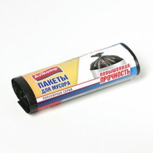 Мешки для мусора повышенной прочности 60 л, 12 мкм, ПНД, 20 шт, цвет чёрный