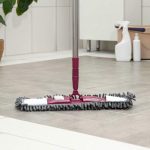 Швабра для мытья пола Raccoon, плоская, со стальной телескопической ручкой, 41x12x77(130) см, микрофибра букли