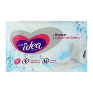 Влажная туалетная бумага Fresh idea, 13*17 см, 40 шт