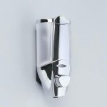 Диспенсер для антисептика/жидкого мыла механический, 350 мл, пластик, цвет хром