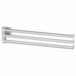 Держатель полотенец поворотный тройной 37 см, хром, FBS