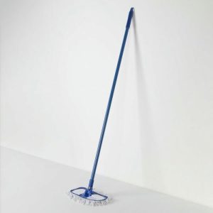 Швабра плоская Доляна, металлическая ручка 114 см, насадка х/б см 24x10,5 см