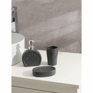 Набор аксессуаров для ванной комнаты SAVANNA «Легенда», 3 предмета (дозатор 370 мл, мыльница, стакан), цвет серый