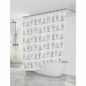 Штора для ванн «Поплавки» 180х200 см,