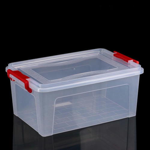 Контейнер для хранения с крышкой, 14 л, 42,7x28,9x17,8 см, цвет прозрачный