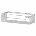 Полочка-решётка с крючком 20 см, хром