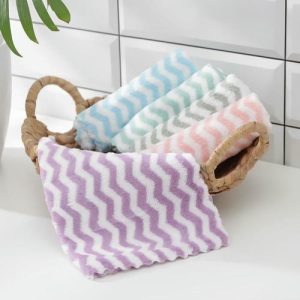 Салфетка для уборки махровая Доляна «Зигзаг», 30x30 см, микрофибра, цвет МИКС