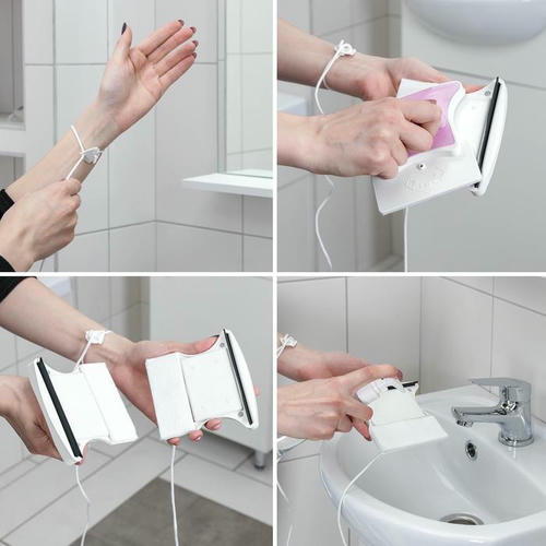 Магнитная щётка для мытья окон с двух сторон Доляна, с водосгоном, 15-24 мм — изображение 2