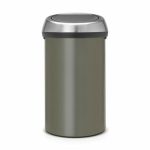 Мусорное ведро Brabantia Touch Bin, система Soft Touch, цвет платиновый, 60 л