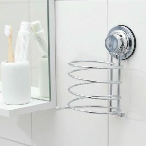 Держатель для фена на вакуумной присоске Accoona, 13x9,5x17 см, цвет хром