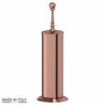 Туалетный ерш с крышкой напольный, античная медь, 3SC