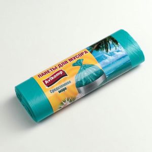 Мешки для мусора ароматизированные «Средиземное море», 60 л, 11 мкм, ПНД, 15 шт, цвет бирюзовый