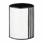 Стакан для зубных щеток Grafica, 5х8,5х12 см, цвет белый-чёрный