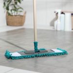 Швабра для мытья пола плоская, ручка 120 см, насадка микрофибра букли 40x10 см, цвет МИКС