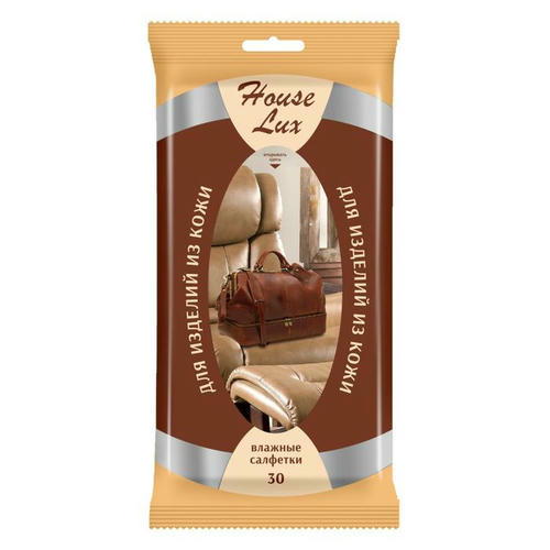 Влажные салфетки House Lux, для изделий из кожи, 30 шт