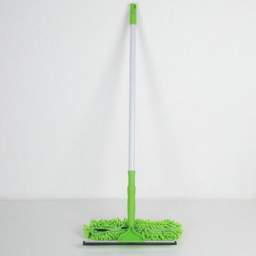 Окномойка с телескопической металлической ручкой и сгоном Доляна, 30x7x85(137) см, микрофибра, цвет МИКС — изображение 2