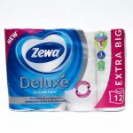 Туалетная бумага Zewa Deluxe Delicate Care, 3 слоя, 12 шт