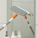 Окномойка с велюровой насадкой Raccoon, телескопический нержавеющий черенок, силиконовый сгон, 22x7x77(123) см, цвет МИКС