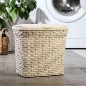 Контейнер для стирального порошка «Ротанг», 10 л, цвет бежевый