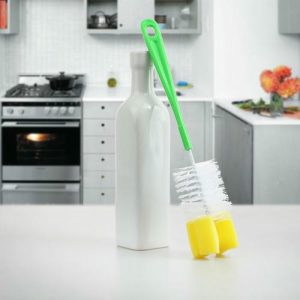 Ёршик для посуды с губкой, 5x28 см, цвет МИКС