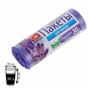 Мешки для мусора ароматизированные 30 л, 9 мкм, 50x60 см, ПНД, 20 шт, цвет и аромат МИКС