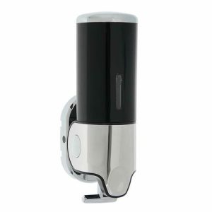 Диспенсер для антисептика/жидкого мыла механический, 400 мл, металл, цвет чёрный