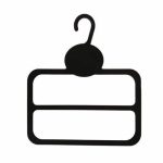 Вешалка для шарфов L=13.5, два яруса, (фасовка 10 шт), цвет чёрный