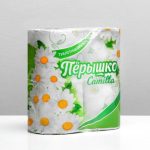 Туалетная бумага Перышко Camilla белая, 2 слоя 4 рулона