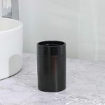 Стакан для зубных щёток, 7x7x11,5 см, цвет чёрный