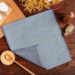 Салфетка Доляна «Полоса» цв.синий 35*35 см, 100% хлопок