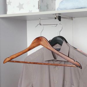 Вешалка-плечики для одежды с перекладиной, размер 42 цвет орех
