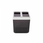 Стакан для зубной пасты и щётки Toskana, цвет прозрачно-чёрный