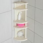 Полка угловая 2-х ярусная, сборная, 17x17x80 см, цвет МИКС