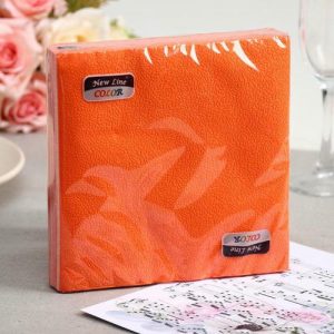 Салфетки бумажные New line FRESCO «Оранжевый», 2 слоя, 33*33 см, 20 шт