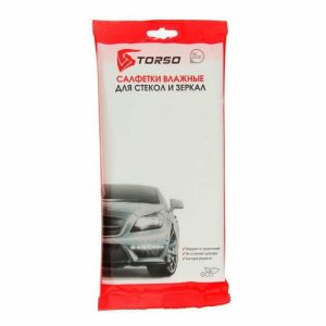Влажные салфетки TORSO спиртовые, для стекол и зеркал, 25 шт, 15x16см