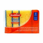 Губка хозяйственная поролоновая, BonHome, 5 шт