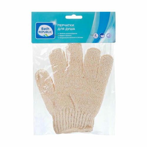 Перчатки для душа, Bath Republic, 2 шт., в ассортименте — изображение 2