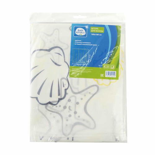 Штора для ванны, Bath Republic, 180х180 см, в ассортименте — изображение 2