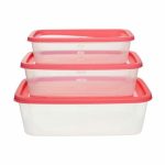 Набор прямоугольных контейнеров, 2,7 л, 1,7 л, 1 л, в ассортименте