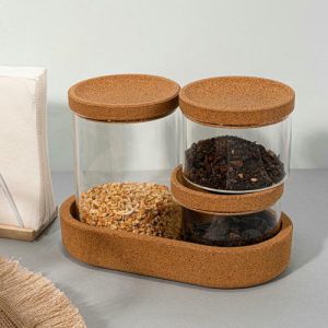 Набор банок на подставке, O`Kitchen, 3 шт