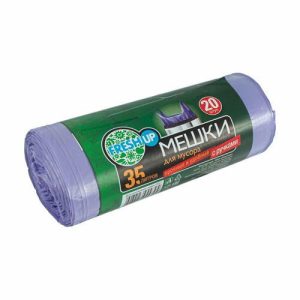Мешки для мусора, FRESH UP, с ручками, 35 л, 20 шт
