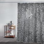 ВСЁГАЗИН Шторка для ванной, текстиль с пропиткой, 180x200см, 12 декор.колец, Ночь