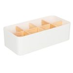 VETTA Органайзер для хранения универ. Идиллия, 27,2x13,2x8,4 см, пластик, каучуковое дерево, белый