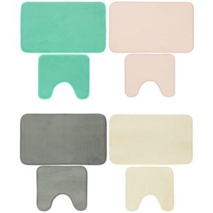 VETTA Набор ковриков для ванной Коралл, 75х45см + 45х40см, микрофибра, 4 цвета