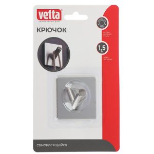 VETTA Крючок самоклеящиеся, 1шт, 4,5см, нержавеющая сталь 430