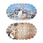 VETTA Коврик в ванну противоскользящий, ПВХ, 66x38см, Океанский прибой, 2 дизайна