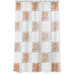 VETTA Шторка для ванной, ПЕВА, 180x180см, кольца пластик, РОКАЙЛЬ